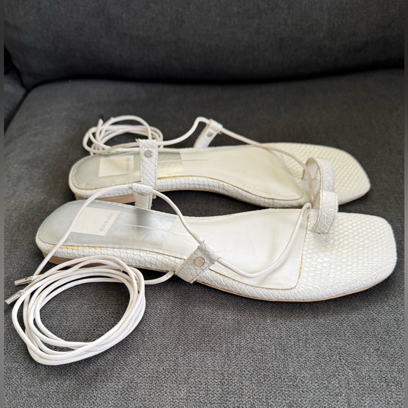 Dolce‎ Vita Dash white leather lace up sandals size 8 - Picture 3 of 7